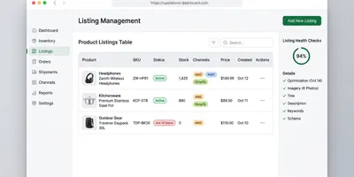 Multi-channel marketplace listing management
